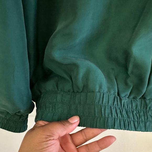 Fuda International Vintage Silk Bomber Jacket Green size M - Picture 4 of 11
